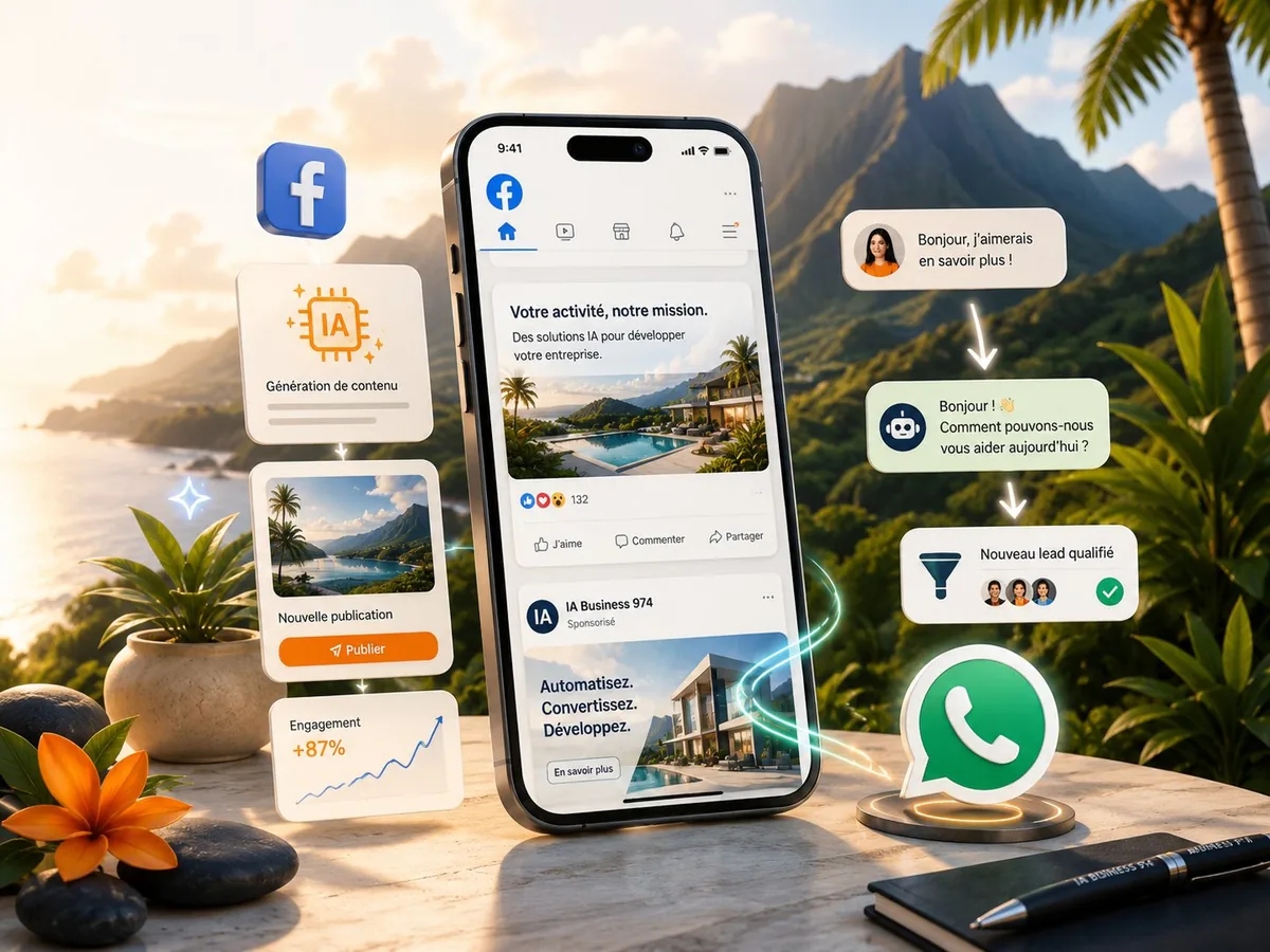Facebook et WhatsApp pour entreprises réunionnaises